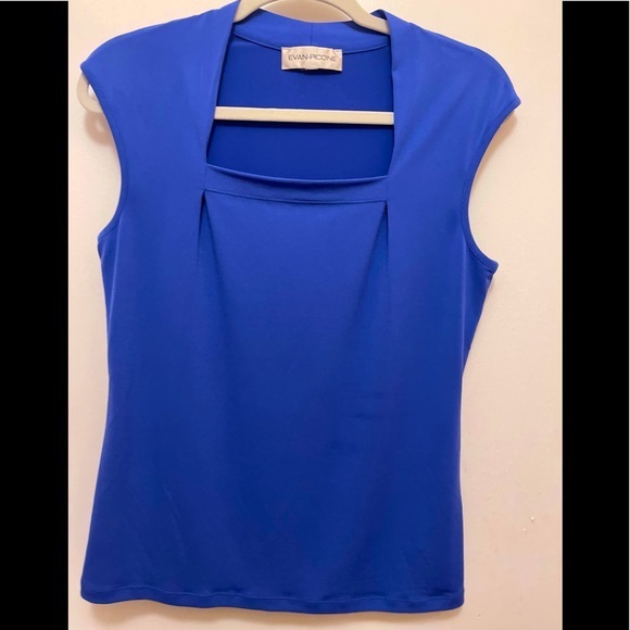 Evan-Picone Blue Top Size M - Picture 1 of 4